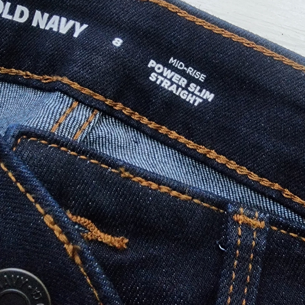 Old Navy Men's Power Slim Straight Jeans - Dark Indigo